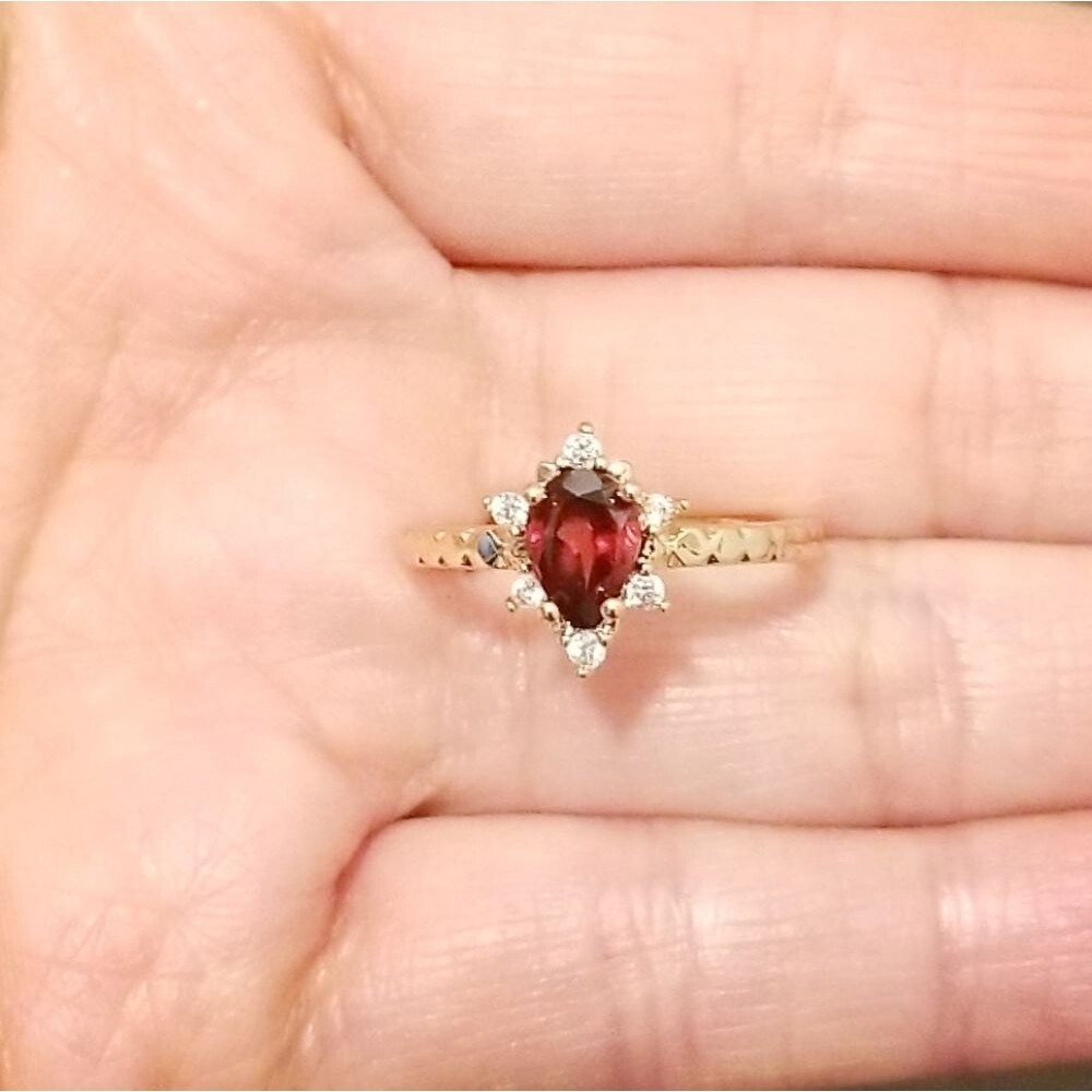 💎NEW💎 NATURAL GARNET 925 SS RING - Picture 5 of 12